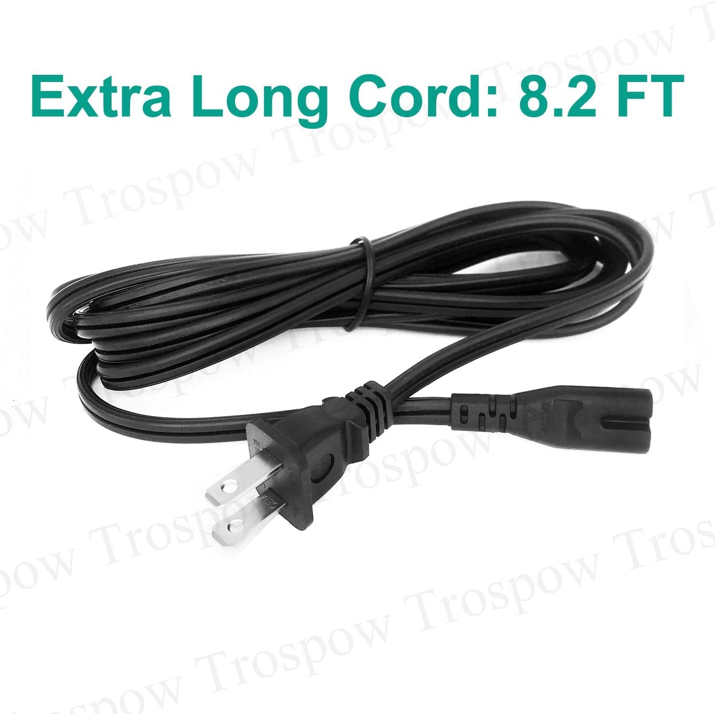 Trospow 8.2ft 5.1 4K 10 2.1 2 AC Power Cord Replacement for JBL Bar Soundbar with Surround and in Subwoofer, Bar Home