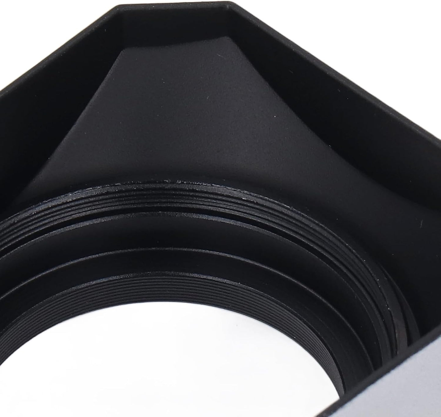 40.5mm Lens Hood for Mirrorless Camera Silver Retro Square Lens Shade Compatible with DSLR and Mirrorless Lenses