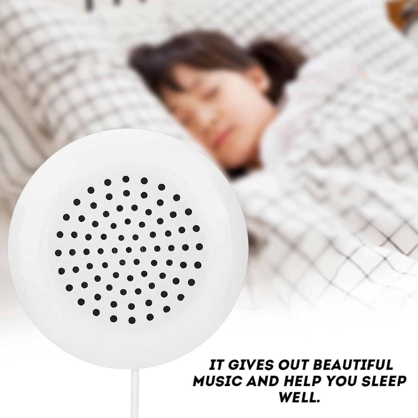 WQAPVHBG 3.5mm 2.4in 0.6in Mp3, Mp4, Portable DIY Pillow Speaker, White Mini Stereo Speaker, Mini Portable Line