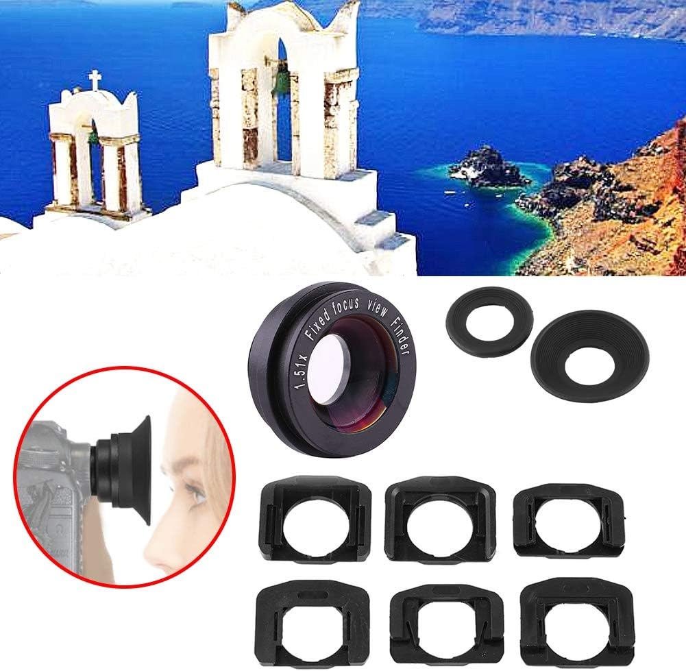 1.51X Pssopp Durable Fixed Focus Viewfinder Eyepiece Magnifier Eyecup for DSLR Camera Good Helper for Short and Long