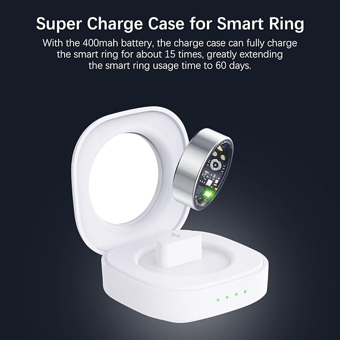 Smart Health Rings for Women Men, Fitness Tracker with Heart Rate, Blood Oxygen, HRV, Sleep Tracker, Step Tracker, No Subscription Fee, IP68 Waterproof Smart Ring for iphone & Android (Silver 9#)