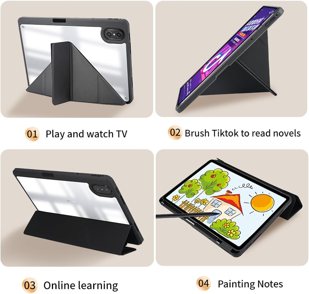 FXYJBNJKLV 11/10.95 Anti-Yellowing Tablet Cover for Huawei Matepad Smart Tablet Cover Case,Slim Protective Folio