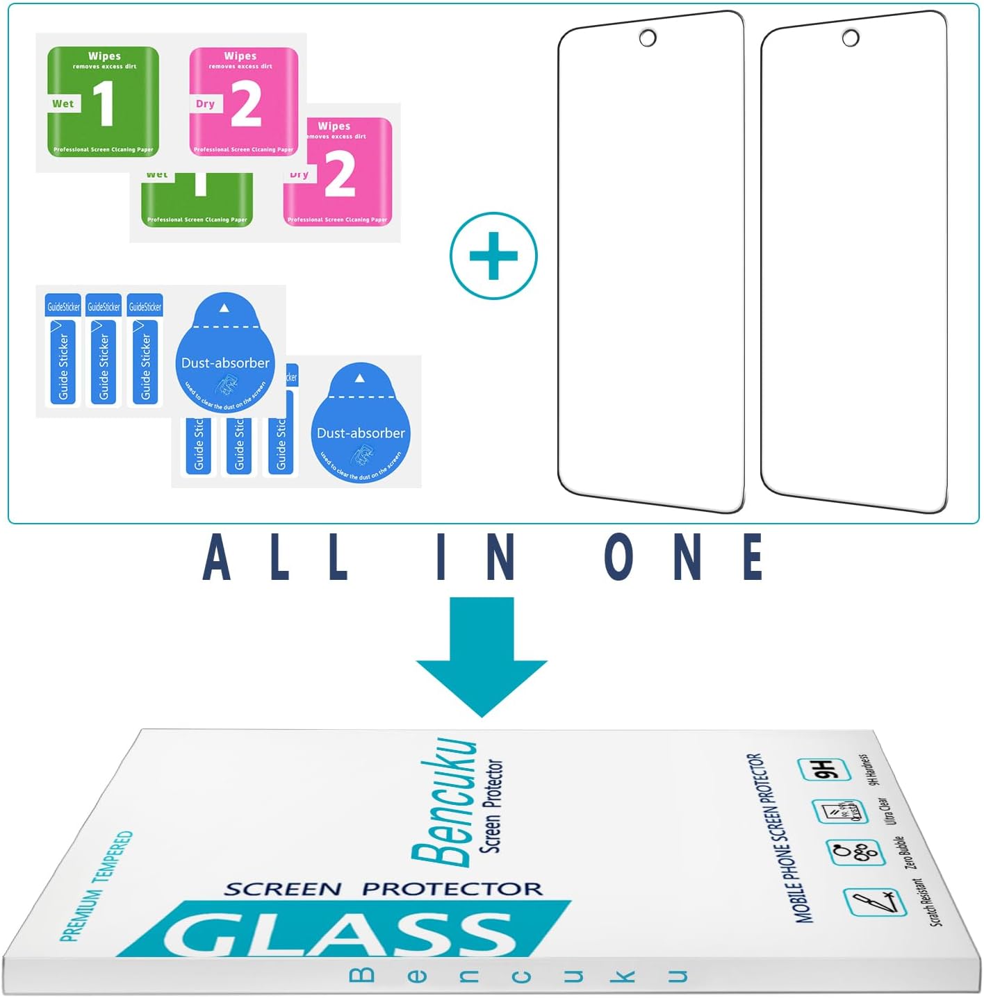 2 Pack 5G (2025) Designed for Motorola Moto G Tempered Glass Screen Protector, Anti Scratch, Bubble Free