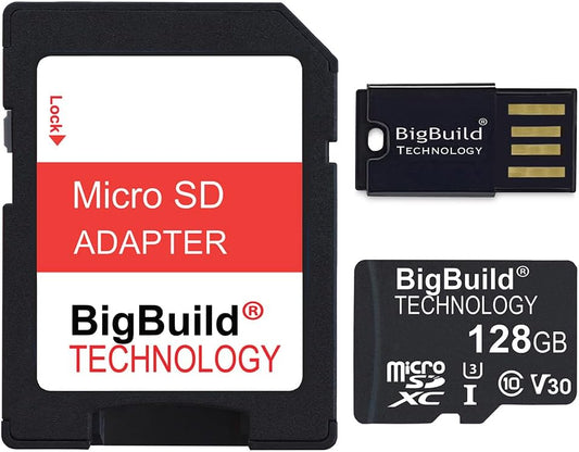 BigBuild Technology 128GB 100MB/s U3 E13, Ultra Fast Micro SDXC Memory Card for Motorola Moto Moto G Pure Cell Phone