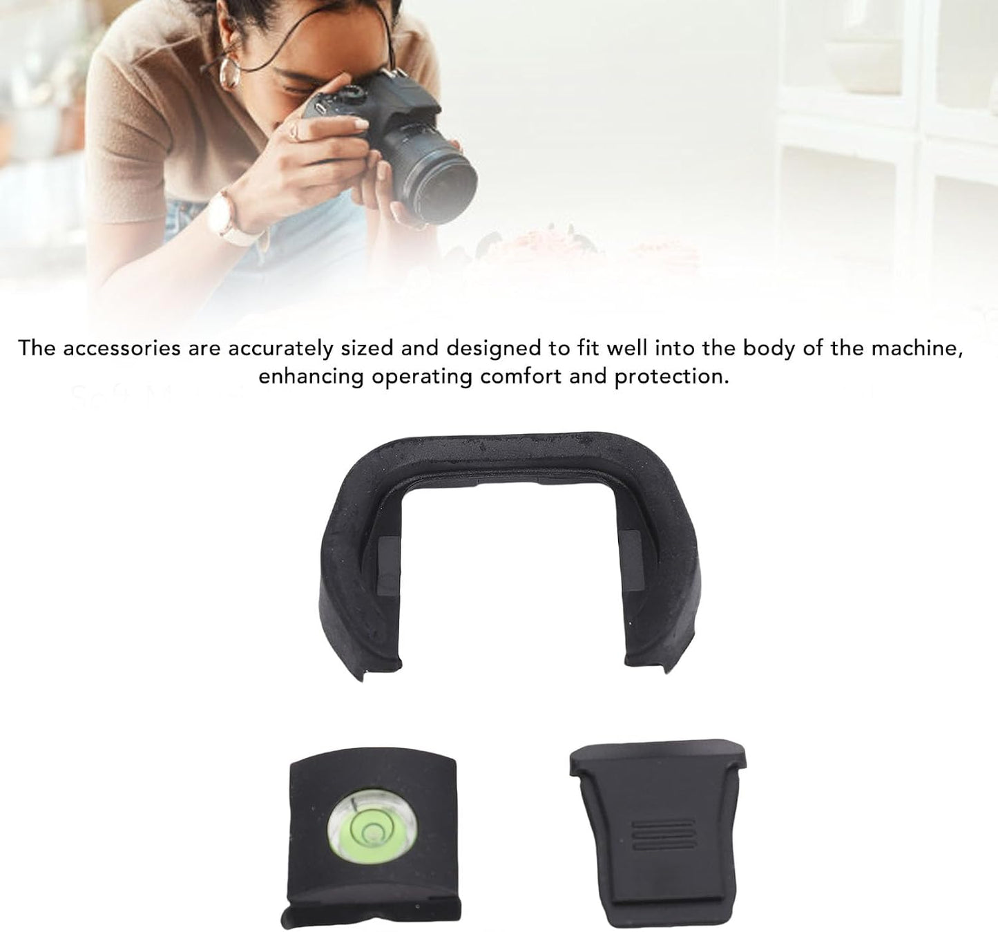 R5 R6 CUIFATI Camera Eye Cup Viewfinder, Eye Cup, Hot Shoe Cap, Bubble Spirit Level Kit Fit for Camera with Designed