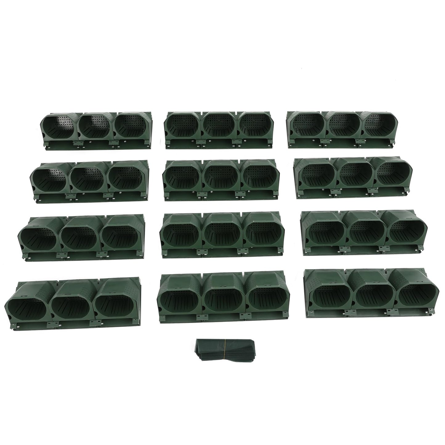 Titunjian Self Watering Wall Planter with 36 Pots Vertical Wall Planters Indoor Outdoor Plant Flower Pot Holder Space-Saving Garden Planter for Herbs Vegetables Flowers (Green)