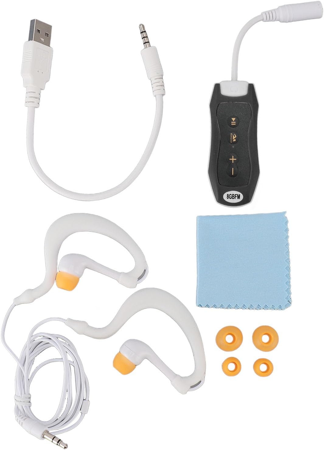 LICAEVEY Mp3 Swimming, IPX8 MP3 Swimming (8GB) Player for Player Rechargeable Music Player with Earphone for Diving