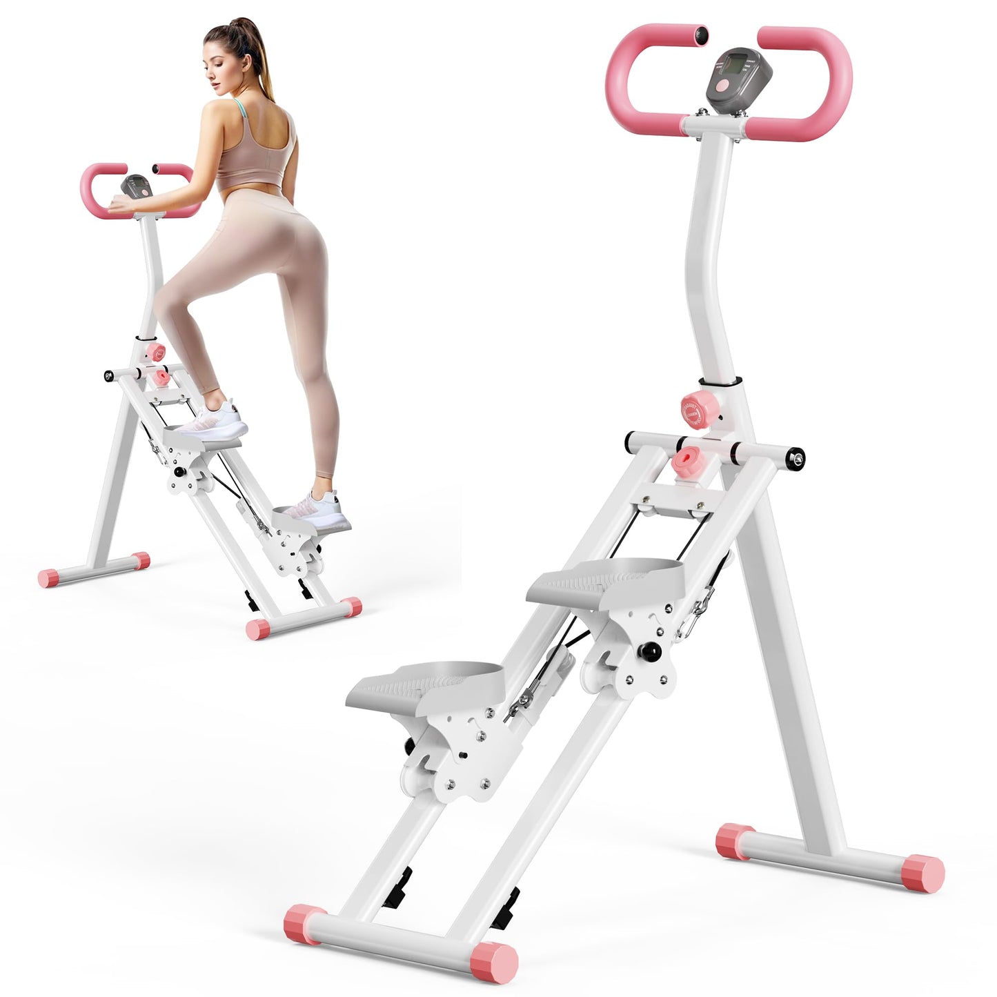 Stair Stepper for Home, Vertical Climber Workout Machine with Handlebar for Full Body Exercise Stair Climber Machine with Stable Frame & 3 Adjustable Height