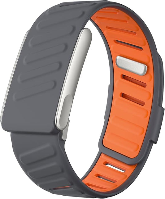 VeveXiao Rugged Comfort Silicone Wristband Compatible with WHOOP 5 | Whoop MG Band, Durable Soft Silicone Sports Loop Replacement Bands for Men Women with Metal Frame Connector