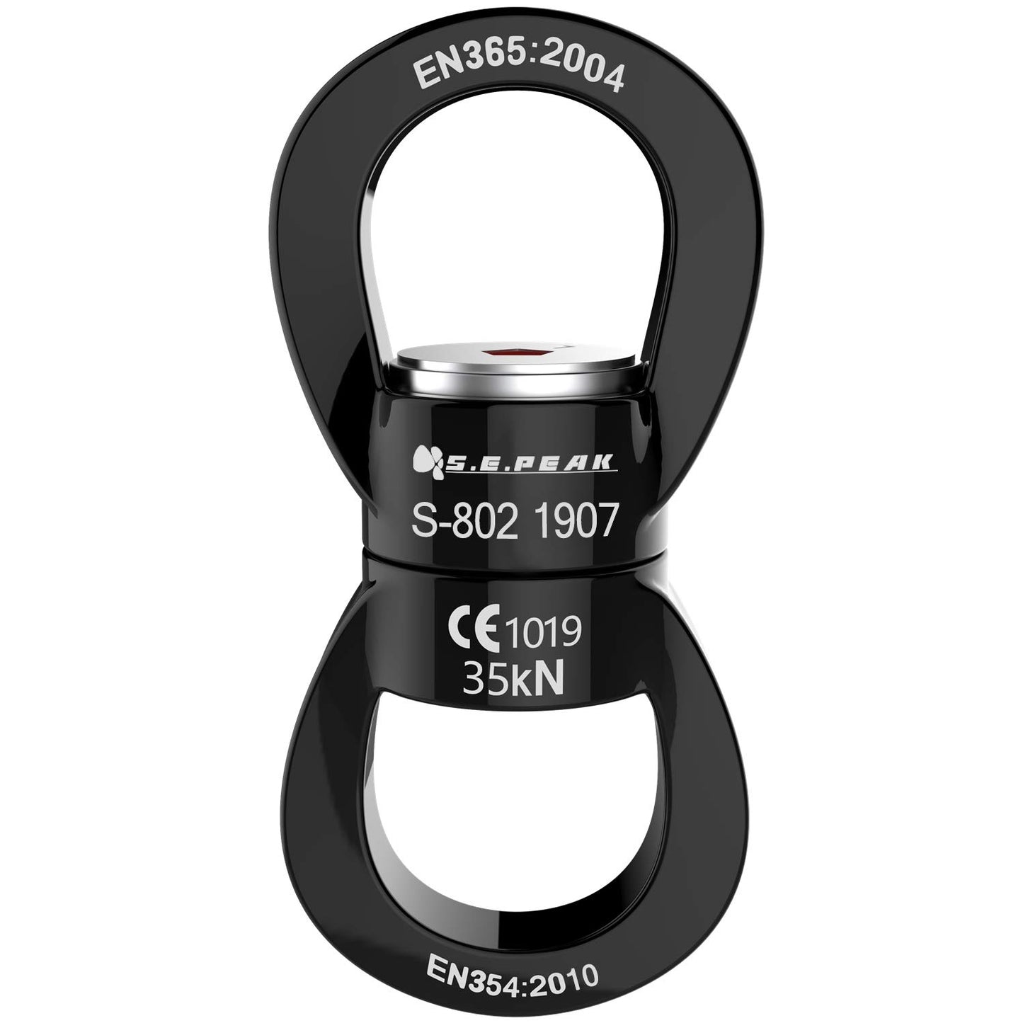 Swing Swivel 35kN Safest Rotational Device, Swing Spinner, Carabiner Swivel, Climbing Rope Swivels for Children’s Web Tree Swing Setting, Aerial Dance, Hanging Hammock by PROND (A - Black)