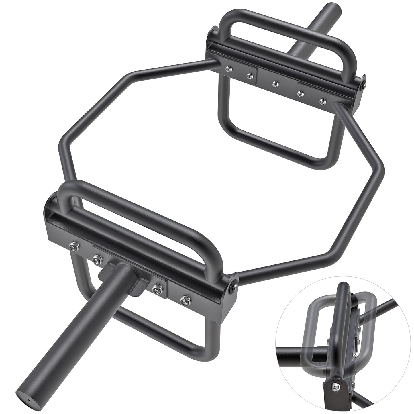 Kipika Adjustable Dumbbell to Barbell Converter - EZ Curling Bar Adapter - Versatile Weightlifting Equipment for Home Gym (B. Black Steel Sleeve)
