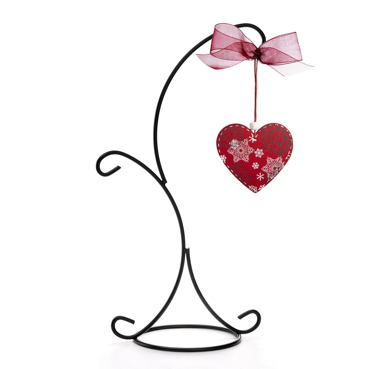Kingrol 8 Pack Ornament Display Stands, 14" Iron Pothook Stands with Hooks for Hanging Air Plant Holders and Glass Planters, Home Christmas Wedding Party Decor