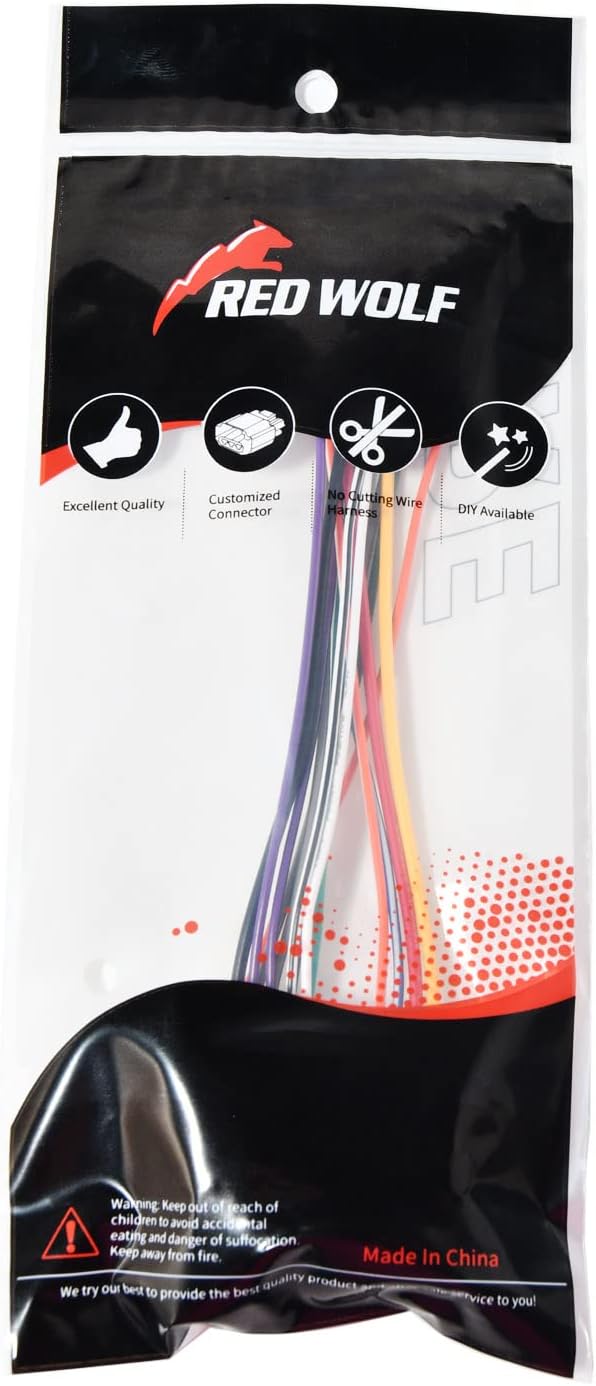 1999-2006, 1999-2010, Acura1999-2010 RED WOLF Pioneer Radio Stereo Wiring Harness Connector Amp Amplifier/SWC Plug