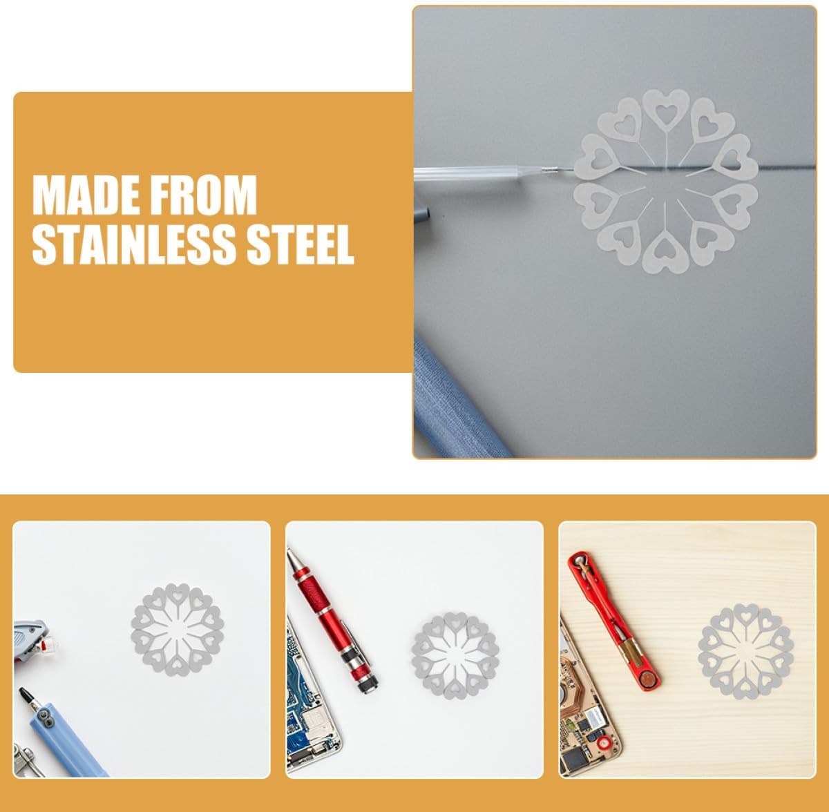 200pcs Sim Card Pin Ejector Tool and Removal Pin Needle for Smartphones and Tablets, Stainless Steel Universal Sim Tray