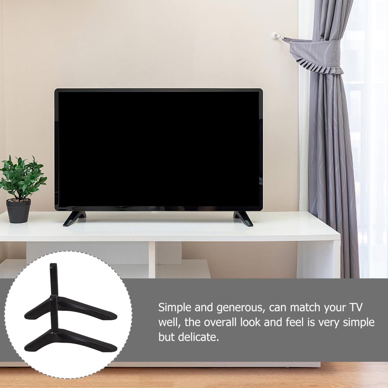 DOITOOL 2 20-55 mm Pcs Universal TV Stand Base Compatible with Samsung TV Legs for Installation Hole Distance