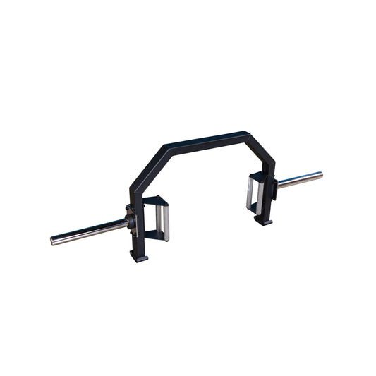 Body-Solid (OTB100) Olympic Shrug Bar - Hex Barbell for Weight Lifting, Deadlifts Barbell Ideal for Hex Bar Deadlift Workouts, 100lbs. Weights Plate Capacity (Midnight Black)