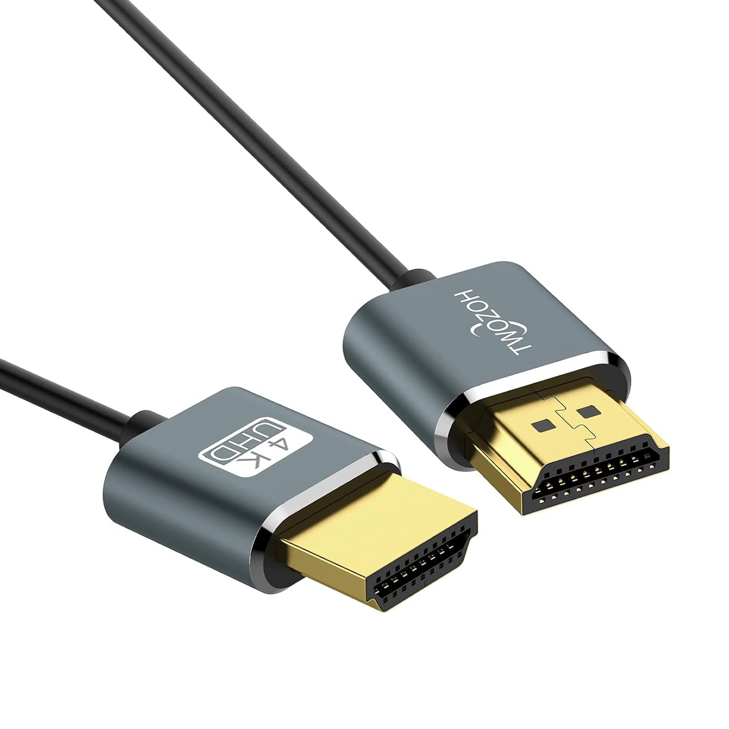 Twozoh 4K 1FT 5 Pack, 2.0 4K/60HZ 18gbps PS5, PS4, Slim HDMI Cable Ultra Thin & Flexible Skinny HDMI to HDMI Cord