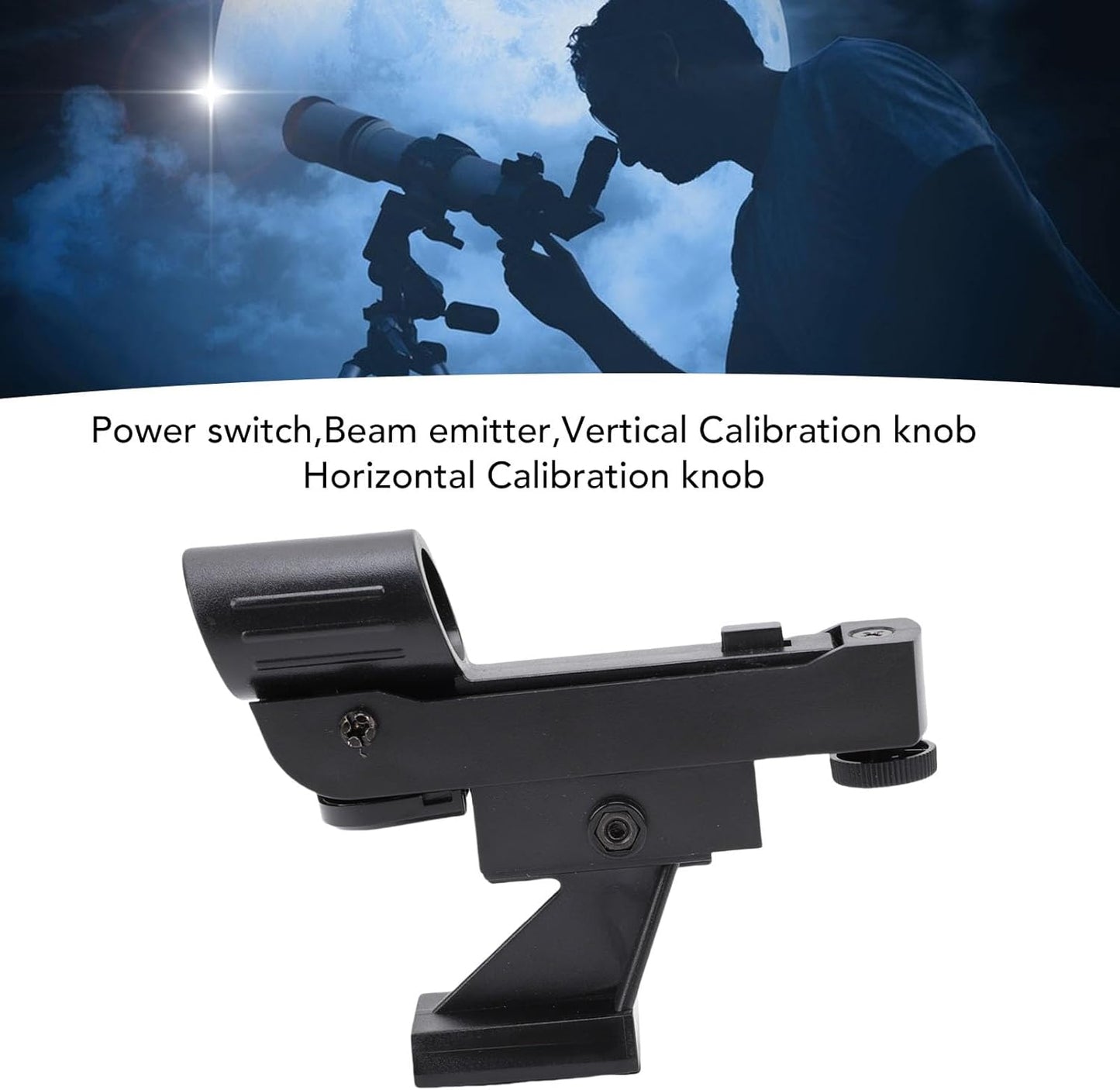 Xixian 80 90 130EQ LED Dot Viewfinder Scope Adjustment Quick Alignment for Astronomical Telescope Brightness Fit Urban