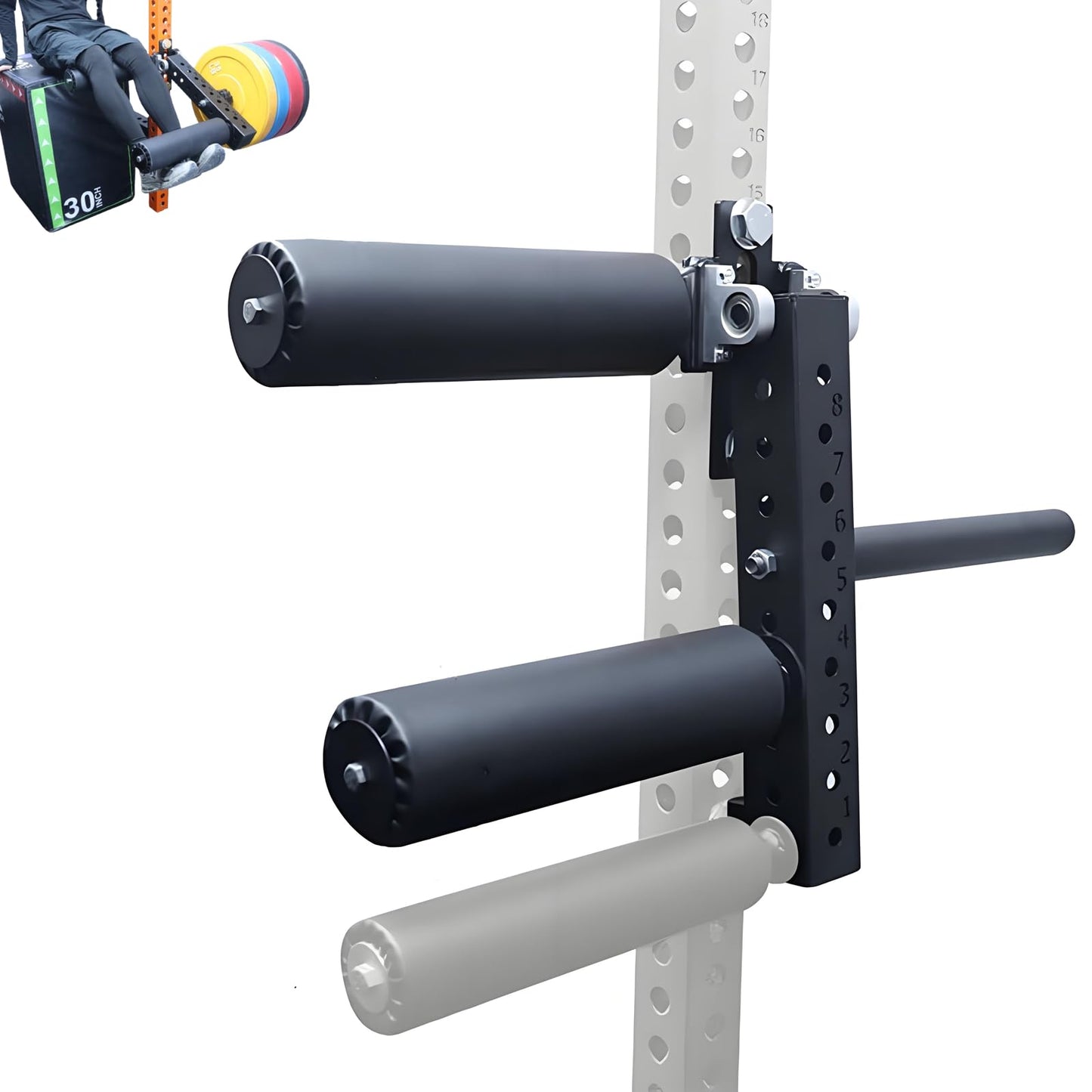 MARLANG Leg Extension and Curl Machine for Power Rack Attachments, Leg Extension Attachment for Home Gym, Leg Curl Attachment for Workout Equipment, Black