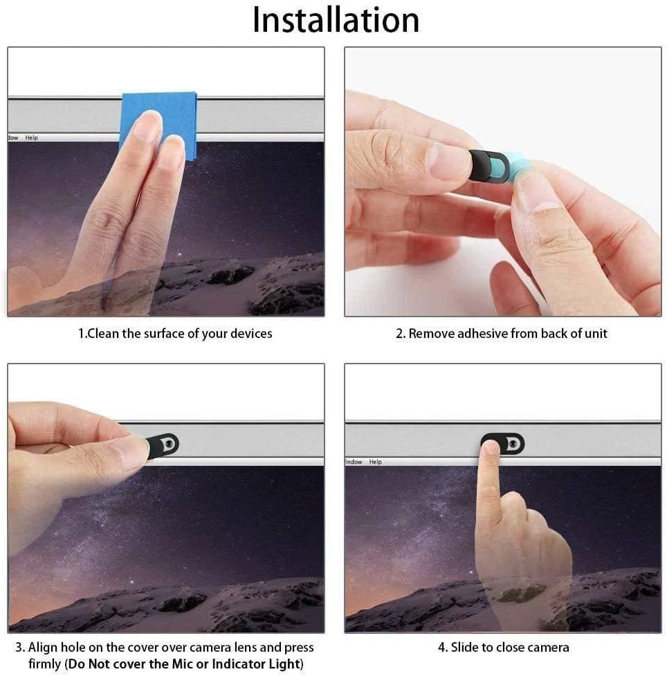 Fonus 12.9" (3rd/4th/5th/6th Privacy Camera Cover Security Blocker Webcam Closure Compatible with iPad Pro Gen), Black
