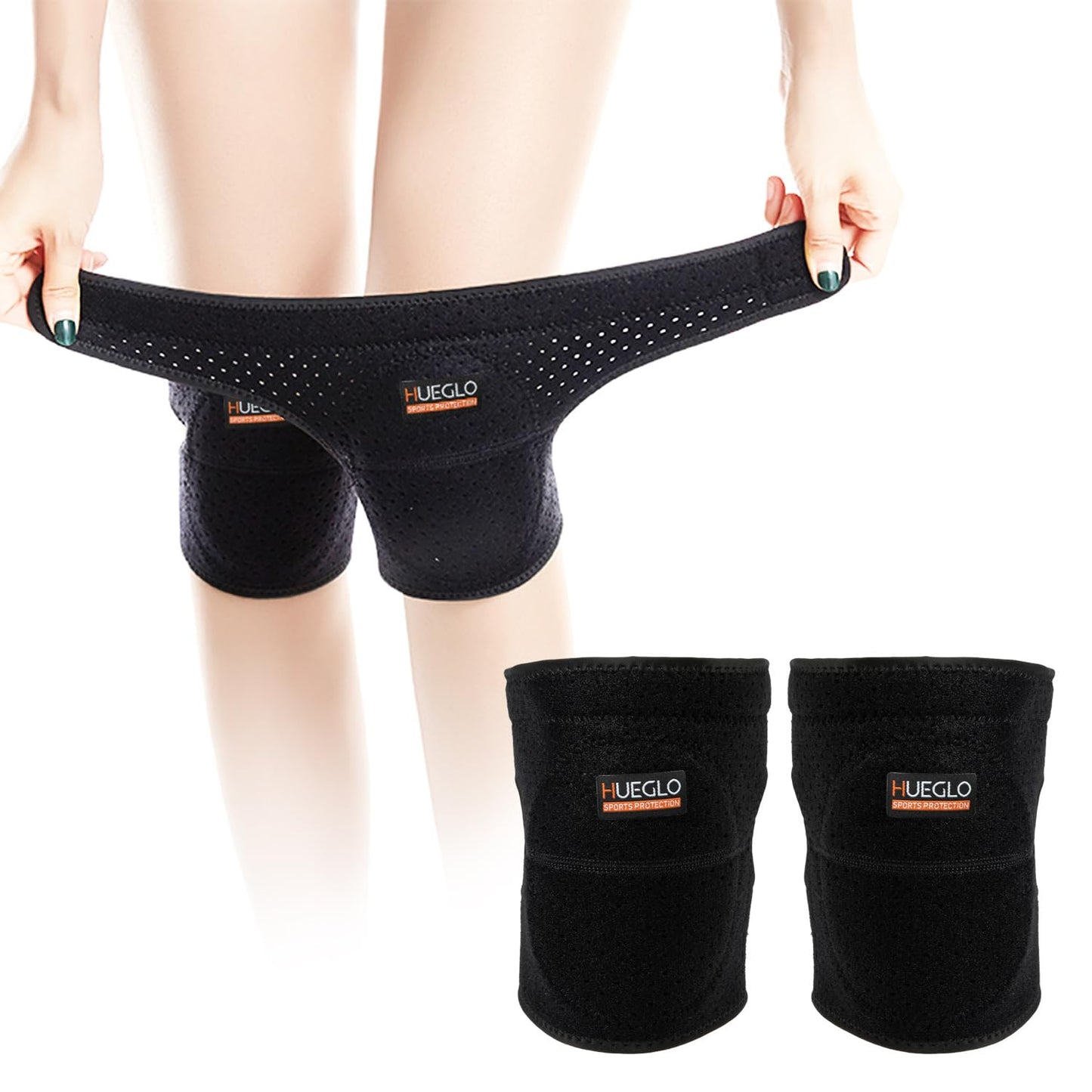 HUEGLO Protective Knee Pads for Dancers,Volleyball Knee Pad for Girls,Soft Sponge Knee Pads for Avoid Floor Burns & Bruising,1Pair,Medium