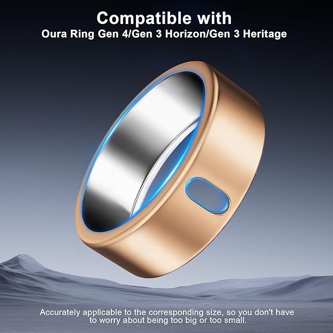 5 Pack Cover Compatible with Oura Ring Gen 4/Oura Ring Gen 3 Horizon/Heritage, Surport Charging with Cover on, Anti-Scratch TPU Protector for Oura Rings Accessories Women Men (Size 8)