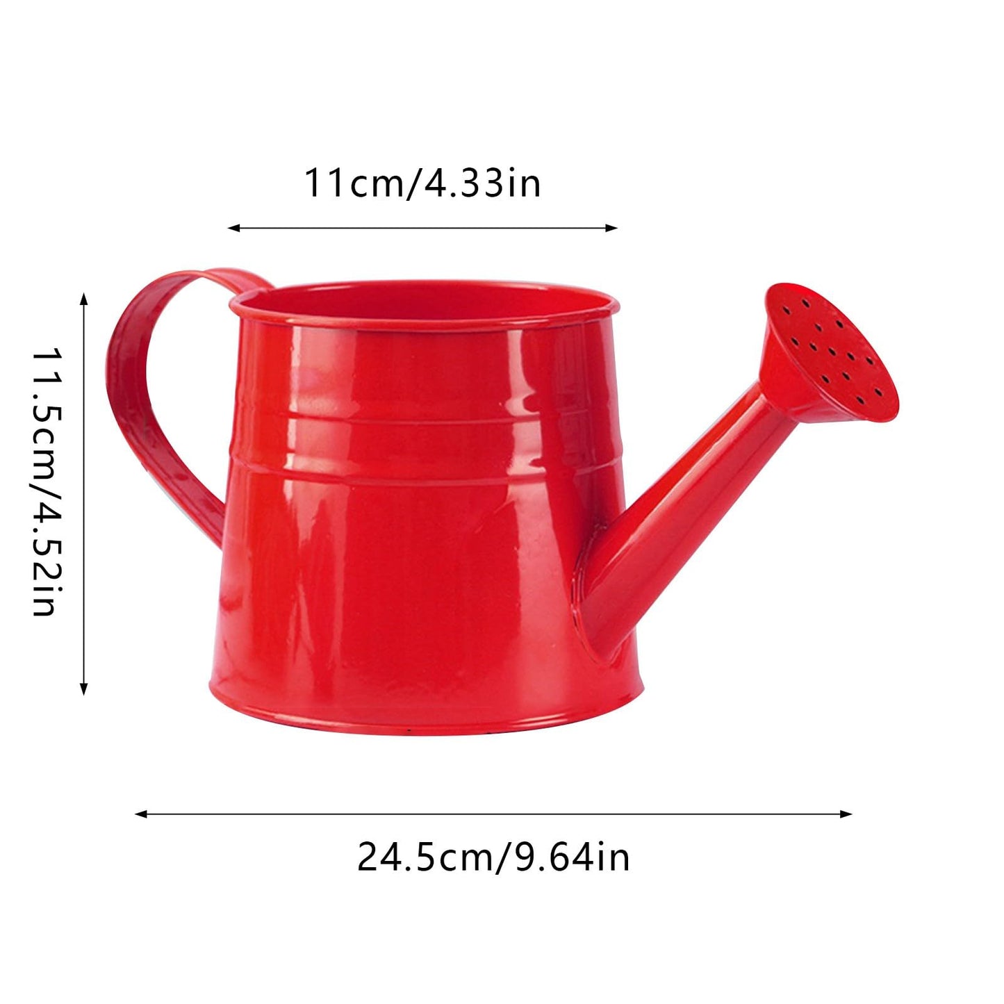 Galvanized Watering Can 1L,Tinplate Watering Kettle with Removable Spout,Garden Decorations,Gardening Tools for Outdoor Indoor Plants Lawn Garden (Green)