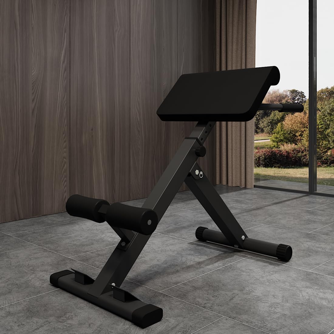 High Low Adjustable Roman Chair Folding Goat Waist Trainer Roman Bench Lumbar Fitness Trainer Sports Equipment