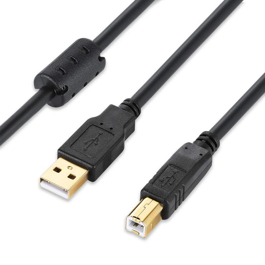 XBOHJOE 2.0 30 30ft) USB Printer Cable FT USB Type A Male to B Male Printer Scanner Cord for HP, Canon, Lexmark, Epson