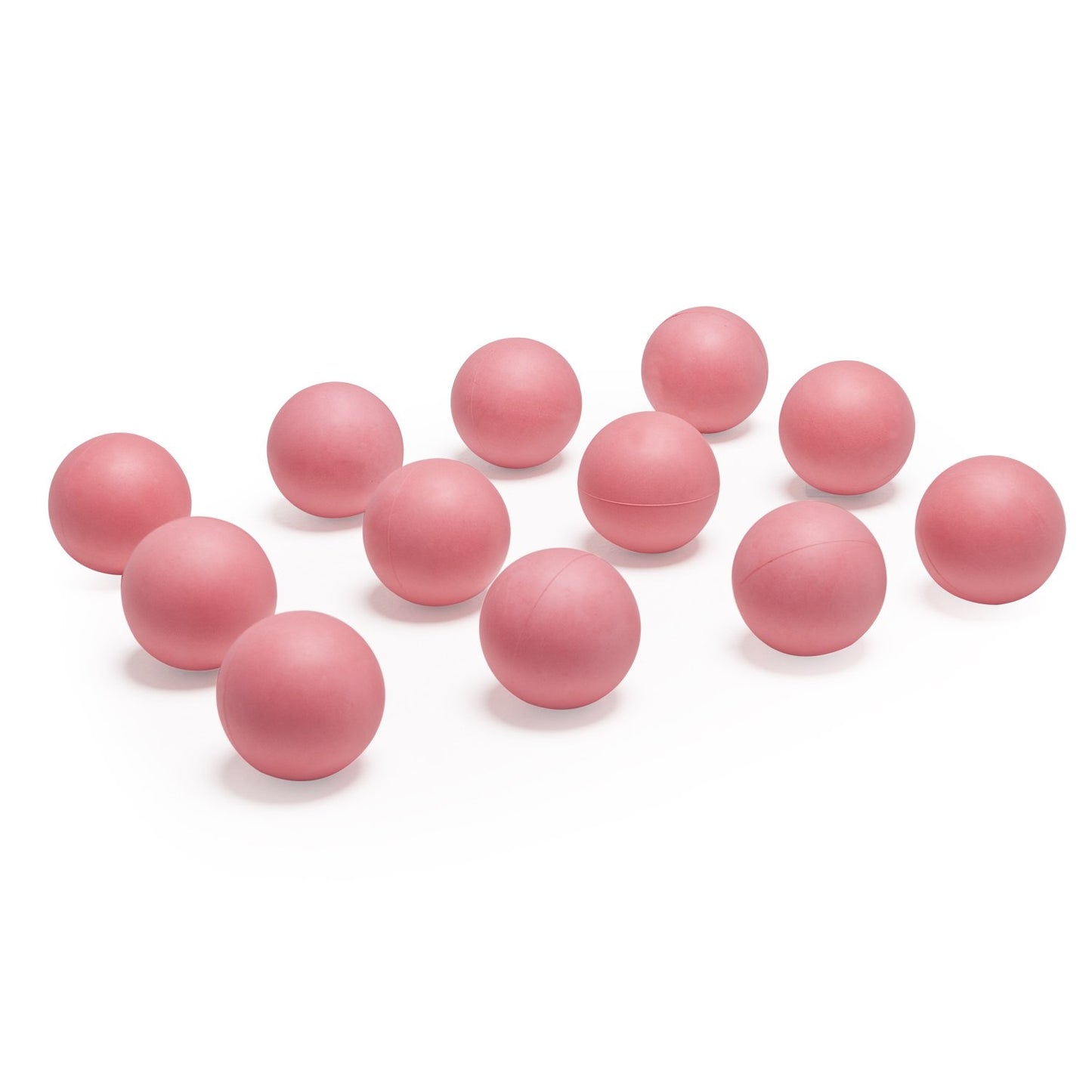 Champion Sports Sponge Lacrosse Balls: Soft Touch for Professional, College and Grade School Indoor Outdoor Training and Practice - 12 Pack, Pink-Sponge