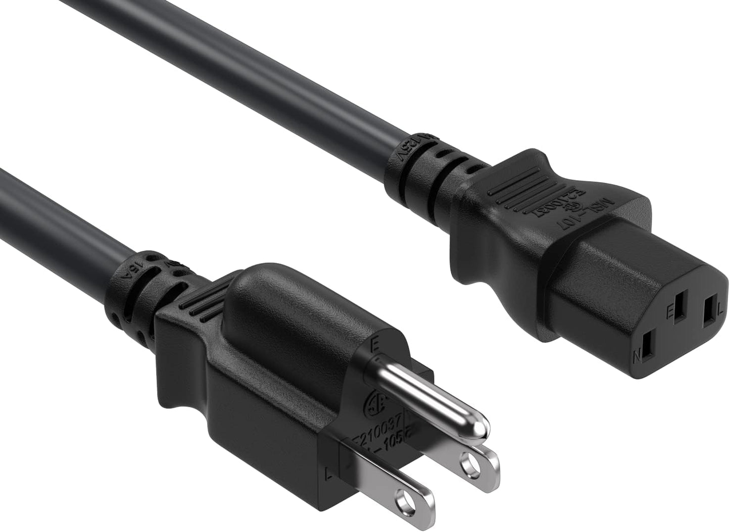 Cable Leader 1.5ft 18 IEC320 C13 5-15P, AWG Universal Power Cord to NEMA Extension Power Cord, Compatible