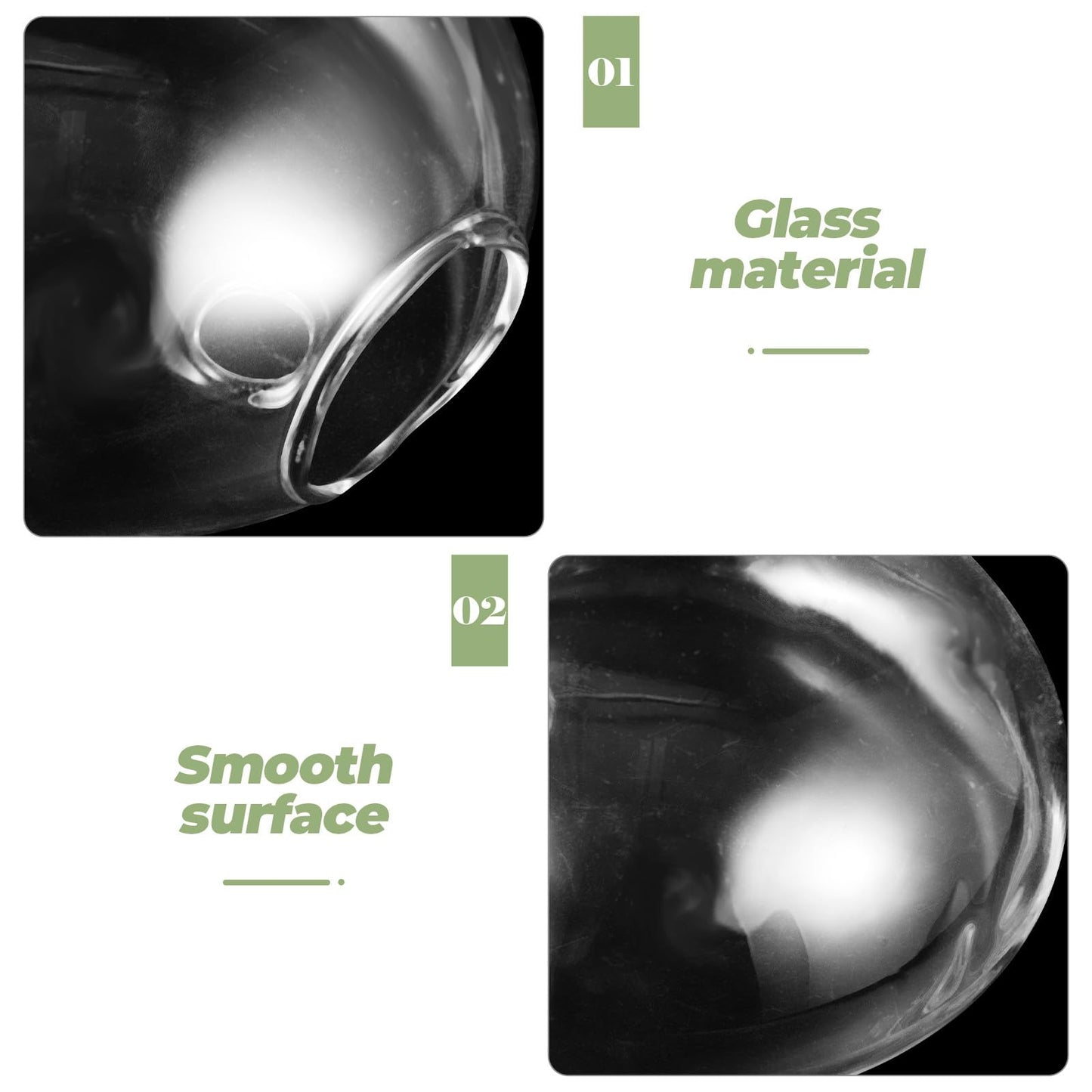 Gatuida Wall Hanging Hydroponic Planter Vase, Glass Wall Terrarium for Indoor Plants, Decorative Flat Glass Vase for Home Décor, 1pcs