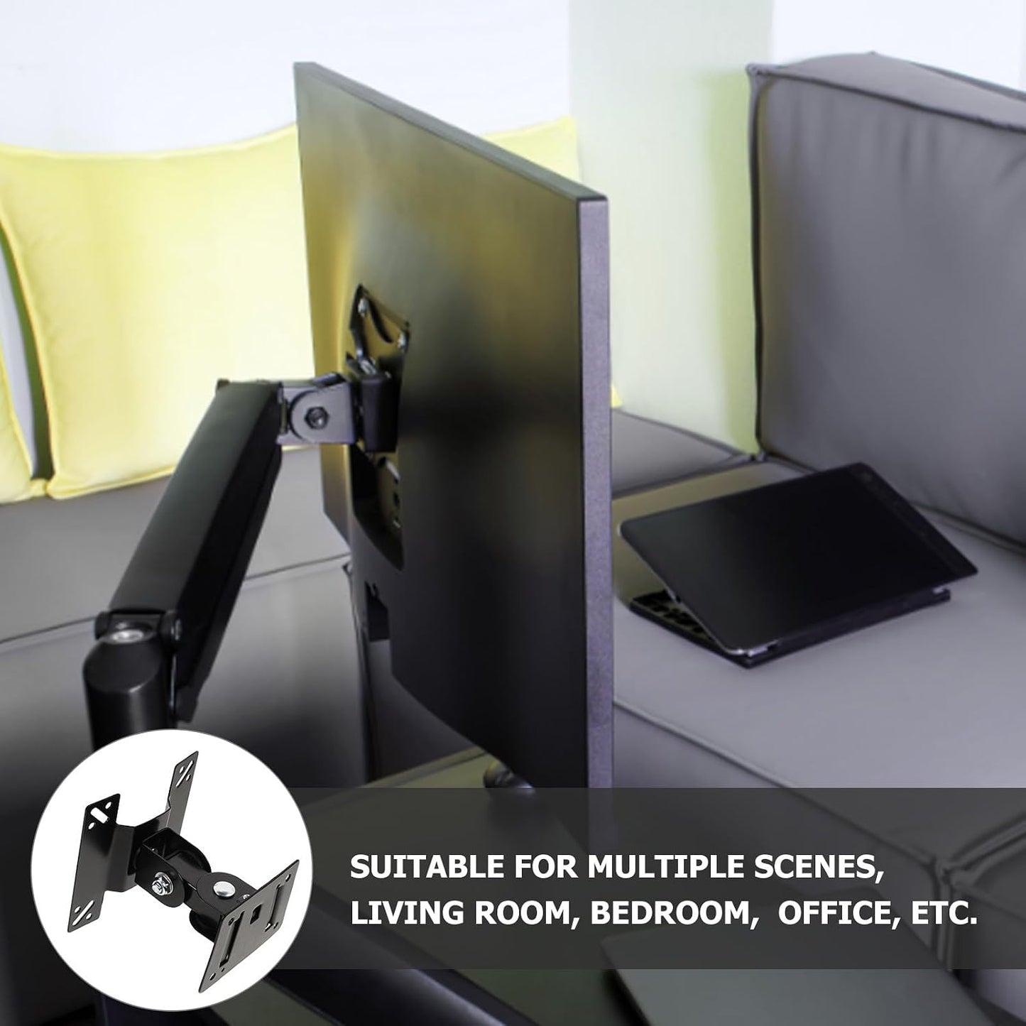 DOITOOL 14-27 Inch Monitor and Tv Wall Mount Bracket Metal Rotatable Display Stand for Home Office Flat Screen Screens