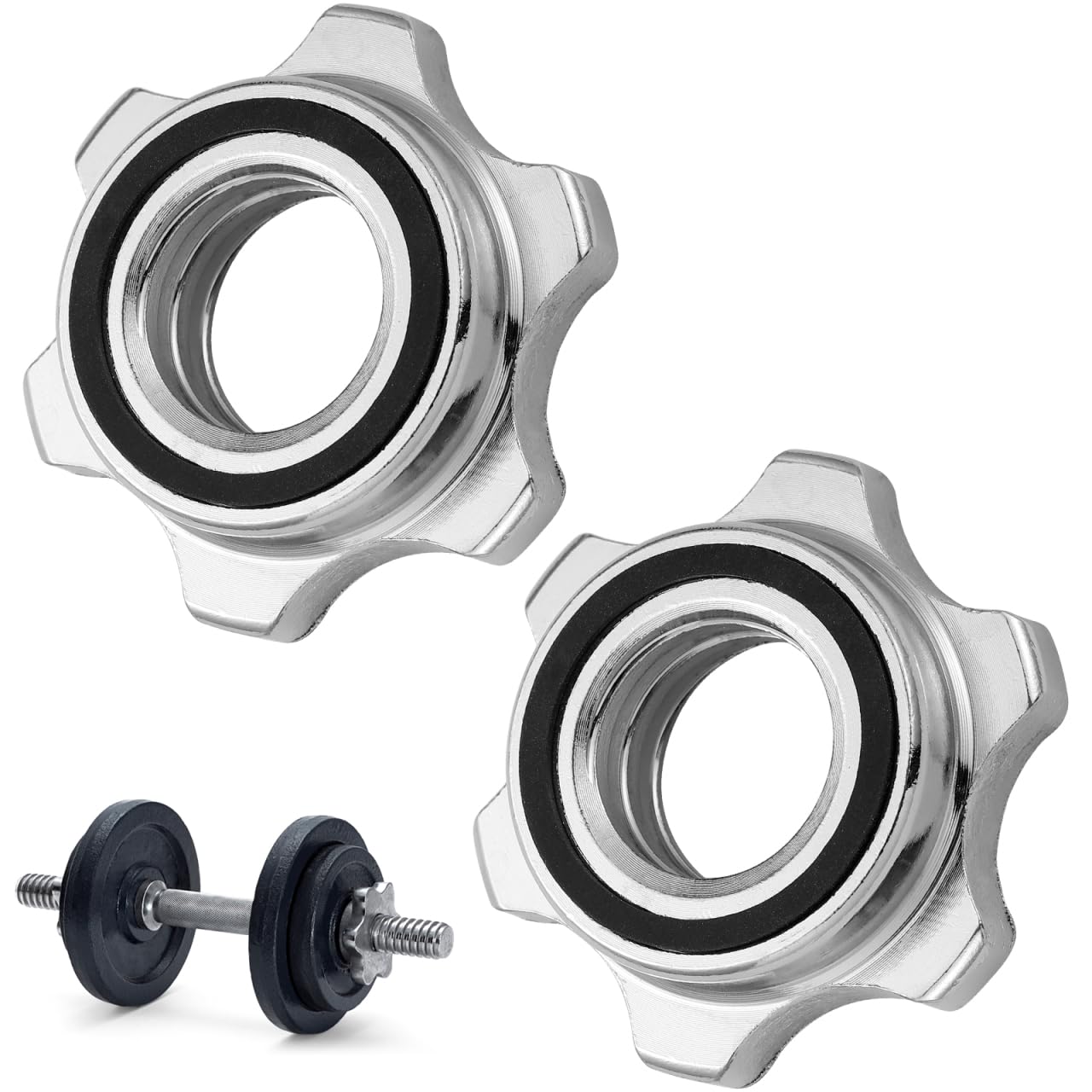 VICASKY 2pcs Barbell Collars Barbell Collar Screw Barbell Clamps Weight Bar Clamps Bar Dumbbell Nuts 1 For Barbell Nut Metal Screws Screw Household Iron Nut Fitness