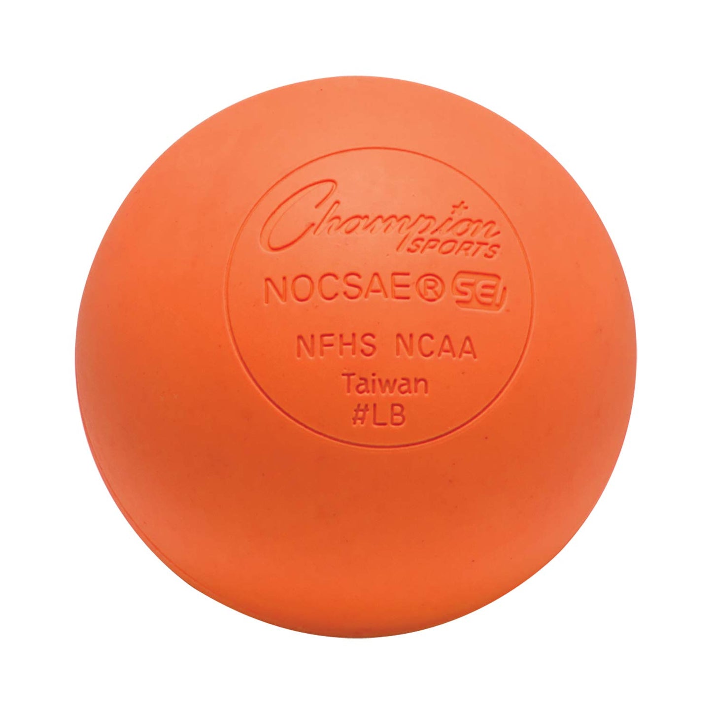 Champion Sports Orange Lacrosse Balls, Official Size - NCAA, NFHS & SEI Certified, 2 count (Pack of 1)