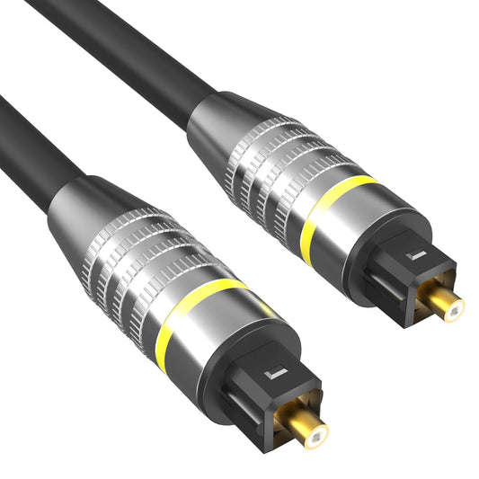 1.5m/5ft Optical Audio Cable, Optical Cable for Soundbar [Slim Metal Case,Gold-Plated Plug],Fiber Optic Audio Cord