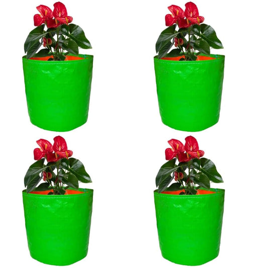 Plant Grow Bags ( 12x12 inch,) Reusable Fabric Grow Bags for Plants – Breathable & Durable Garden Pots for Vegetables, Herbs, and Flowers – Perfect for Indoor/Outdoor Use ( Pack of 4, Green Color )