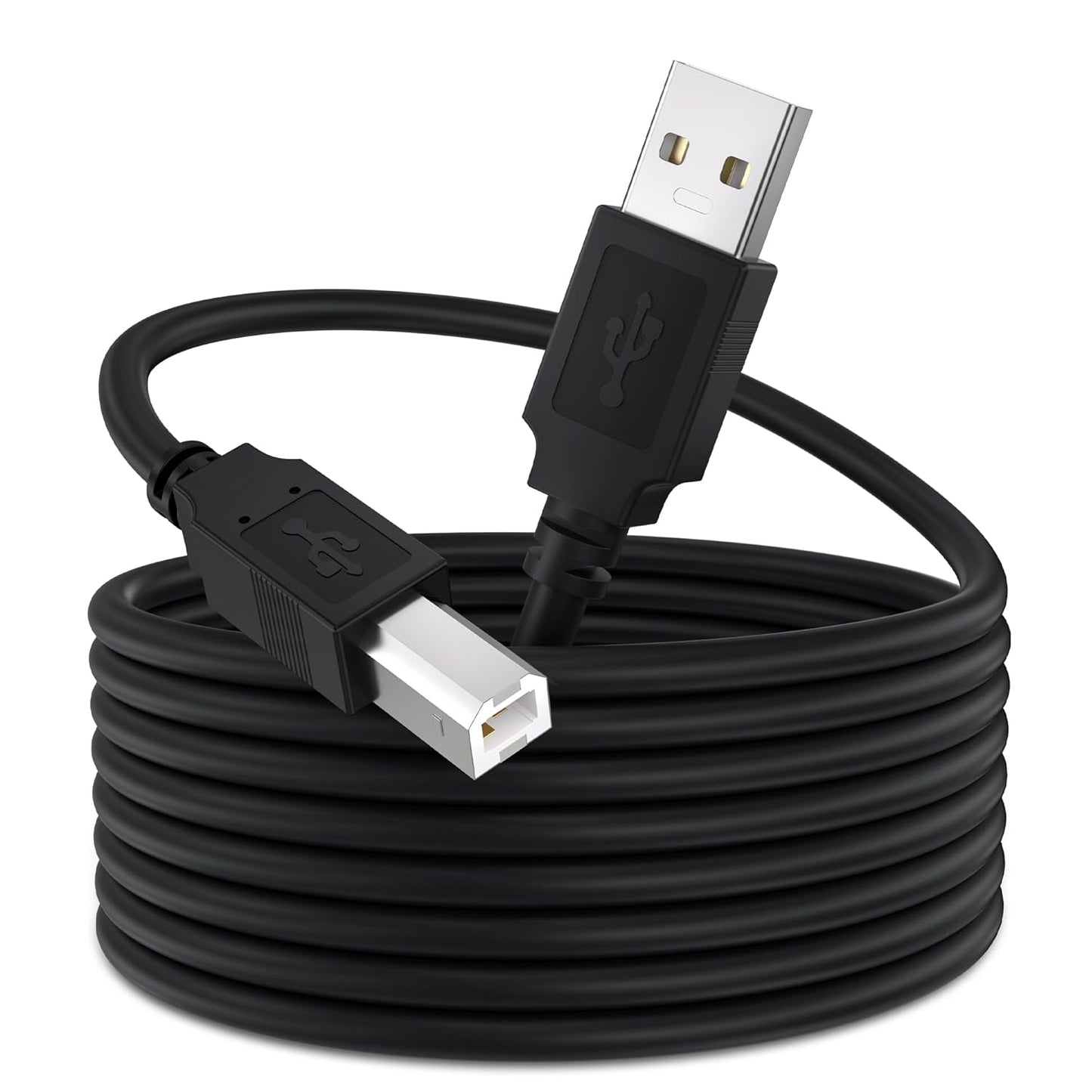 Qxcynsef 2.0 10 10FT USB Printer Cable FT USB A to USB B Cable for HP, Canon, Epson, Brother, Lexmark Printer, Scanner