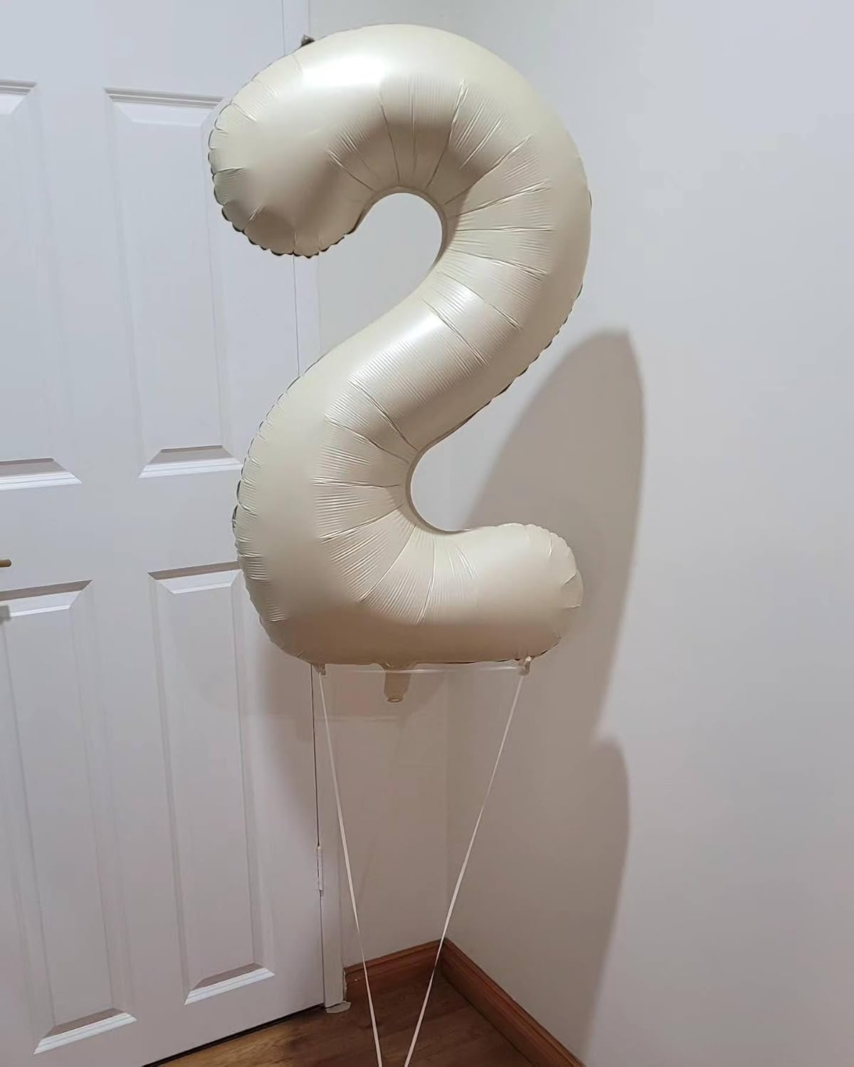 Regine Switzerland Cream Number Balloon - 40 Inch Birthday Decoration for Milestone Celebrations