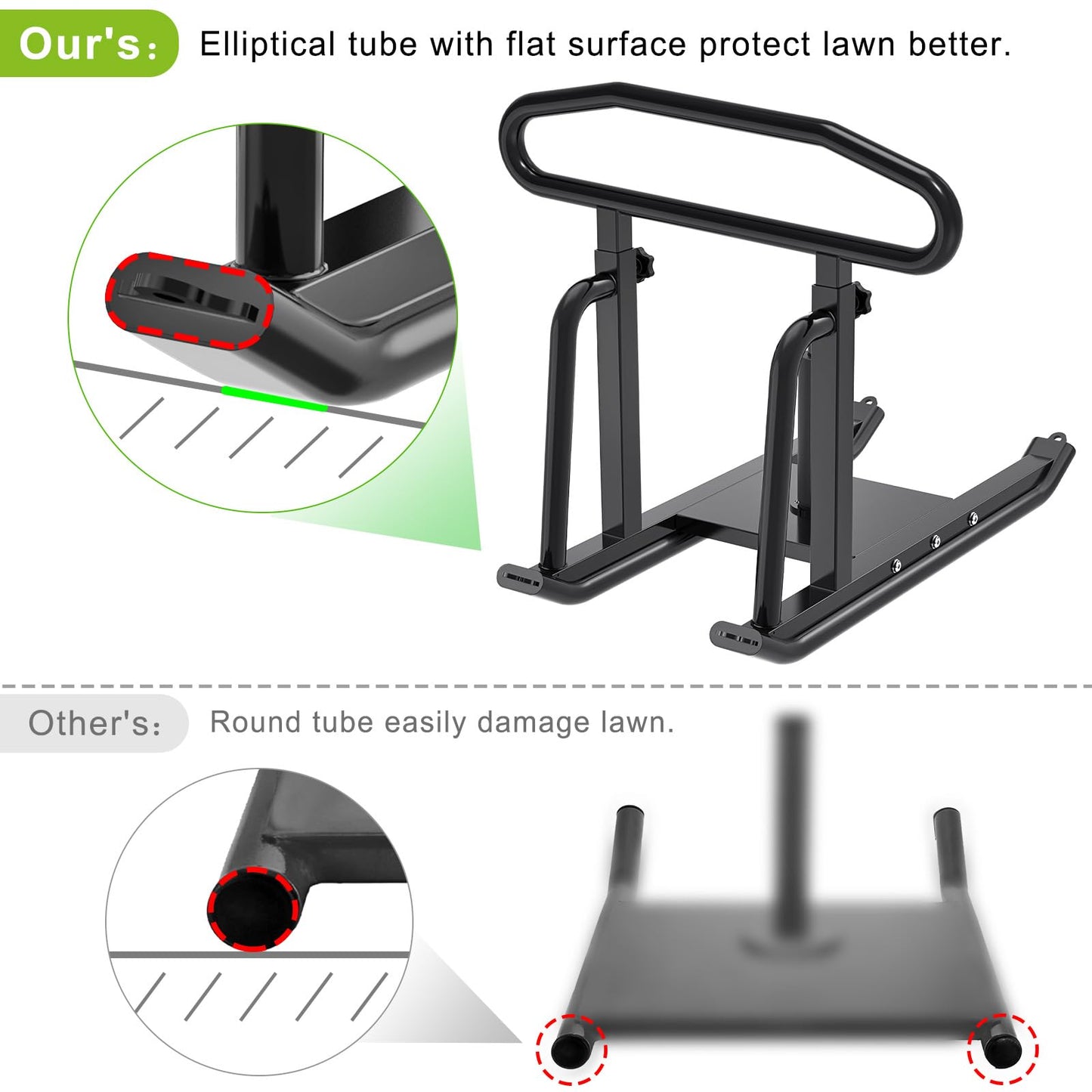 Dolibest Weight Sled Fitness Sled with Push-Pull Handles, Height Adjustable-Sled Harness Included, Heavy-Duty Weight Training Equipment for Muscle Building- Suitable for 1&2" Weight Plate- Black