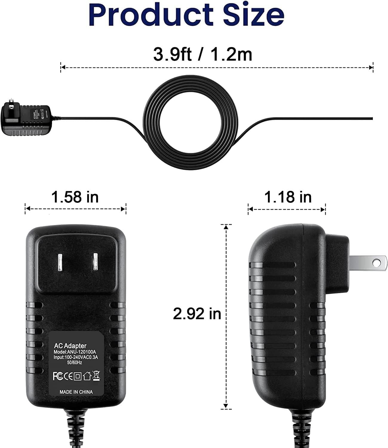 Xzrucst 12V M1 M2 2-in-1 DC12V Adapter Replacement for OMASSA Back Massager with Heat Shiatsu Neck Massagers Deep