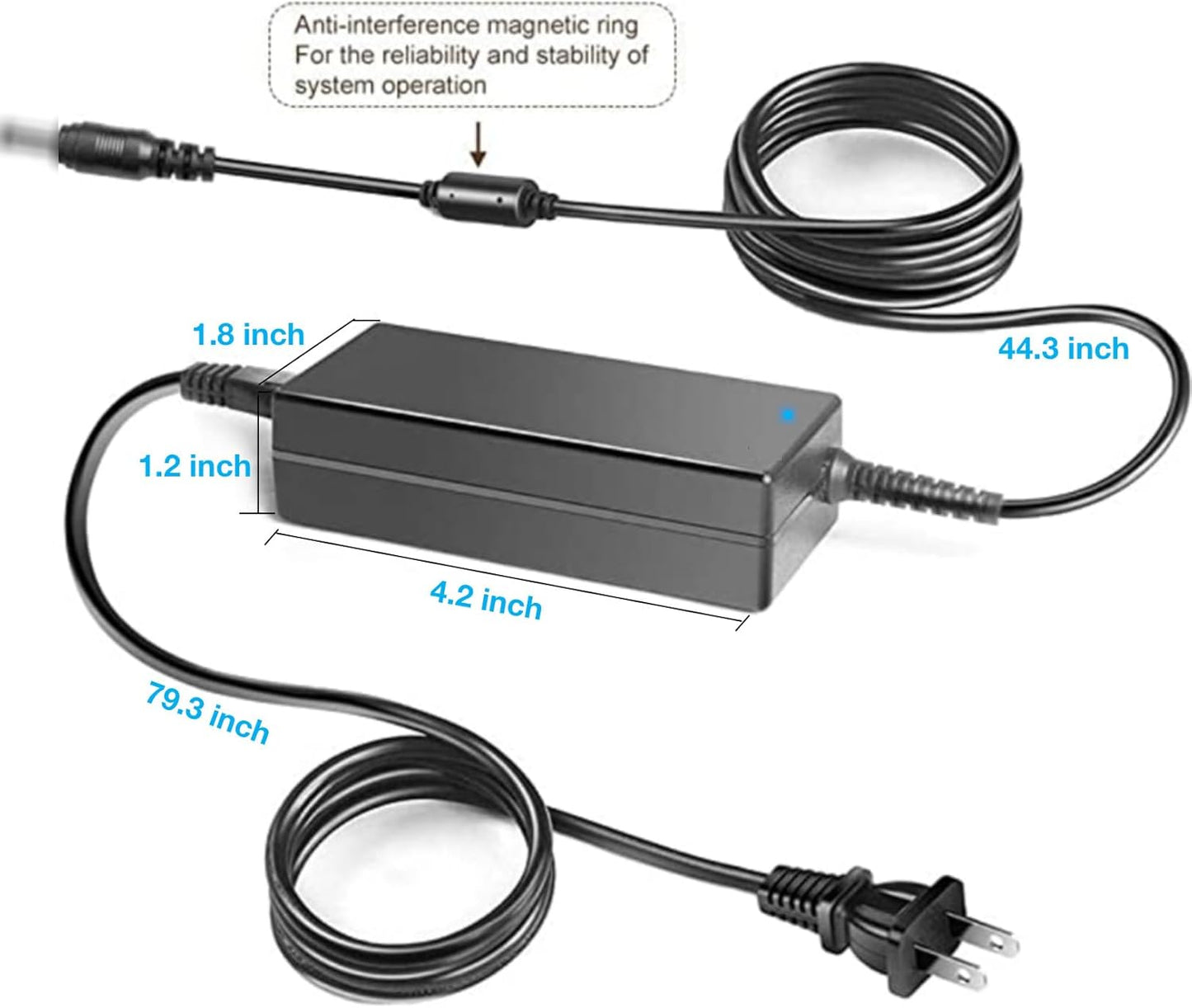 Kircuit CCD-TRV68 Hi8 AC DC Adapter Cord Cable Charger for Handycam (fit This Model ONLY) Camcorder Video Camera