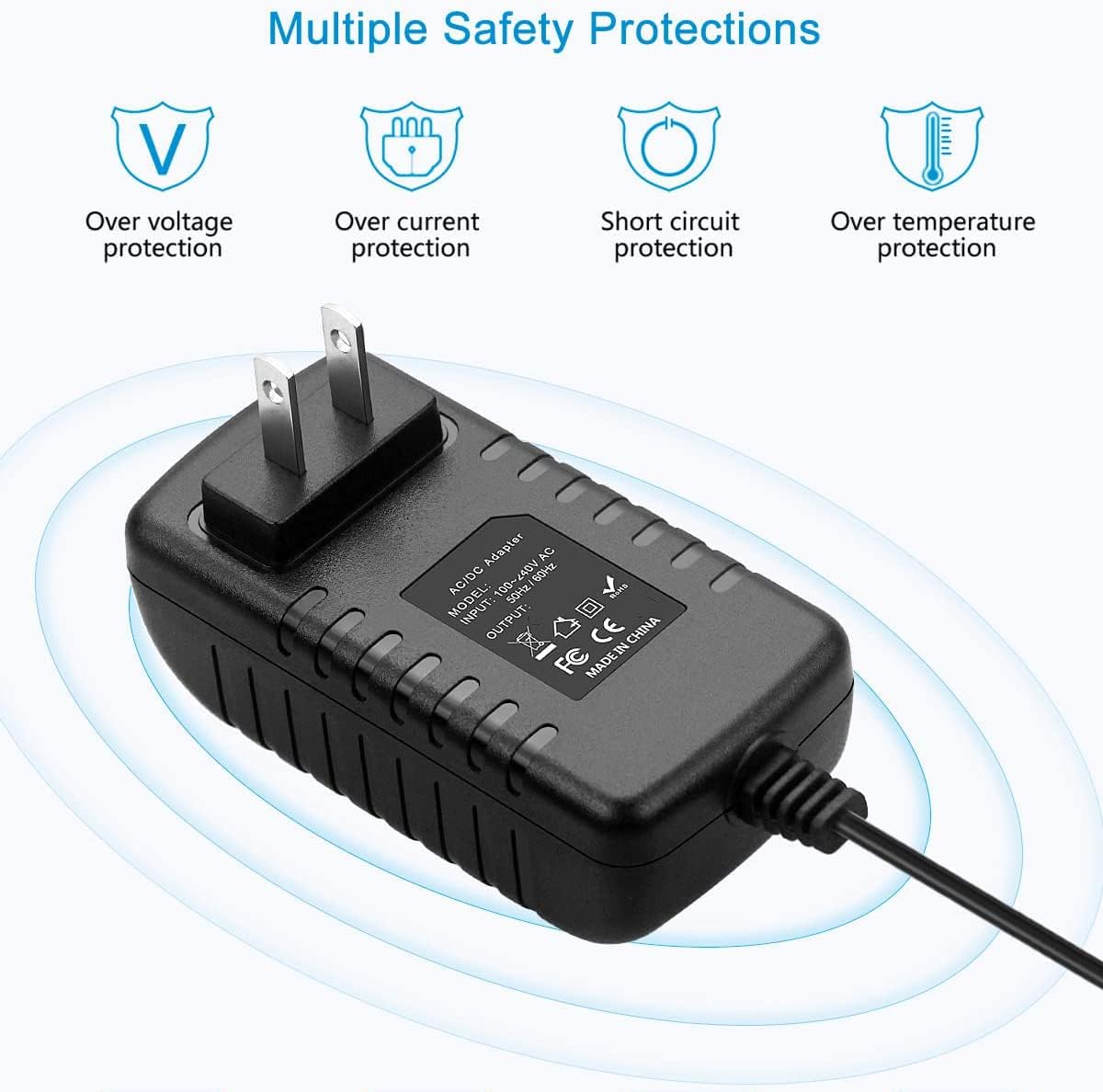 BestCH PDVD7 PDVD9 MP3 Beatch Compatible Replacement AC DC Adapter for DYNEX DX DX DVD CD Player Charger Power Cord