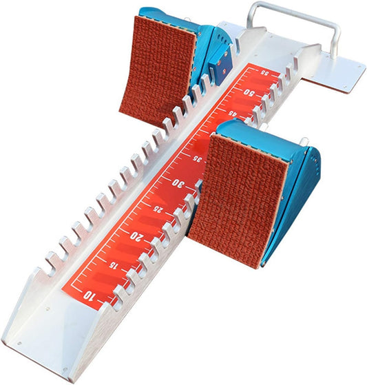 25" Starting Blocks Track and Field Heavy Duty Without the Heavy Start Sprint Pedal 6 Angles adjustablesuitable for Track and Field Sports Aluminum Alloy Starting Blocks