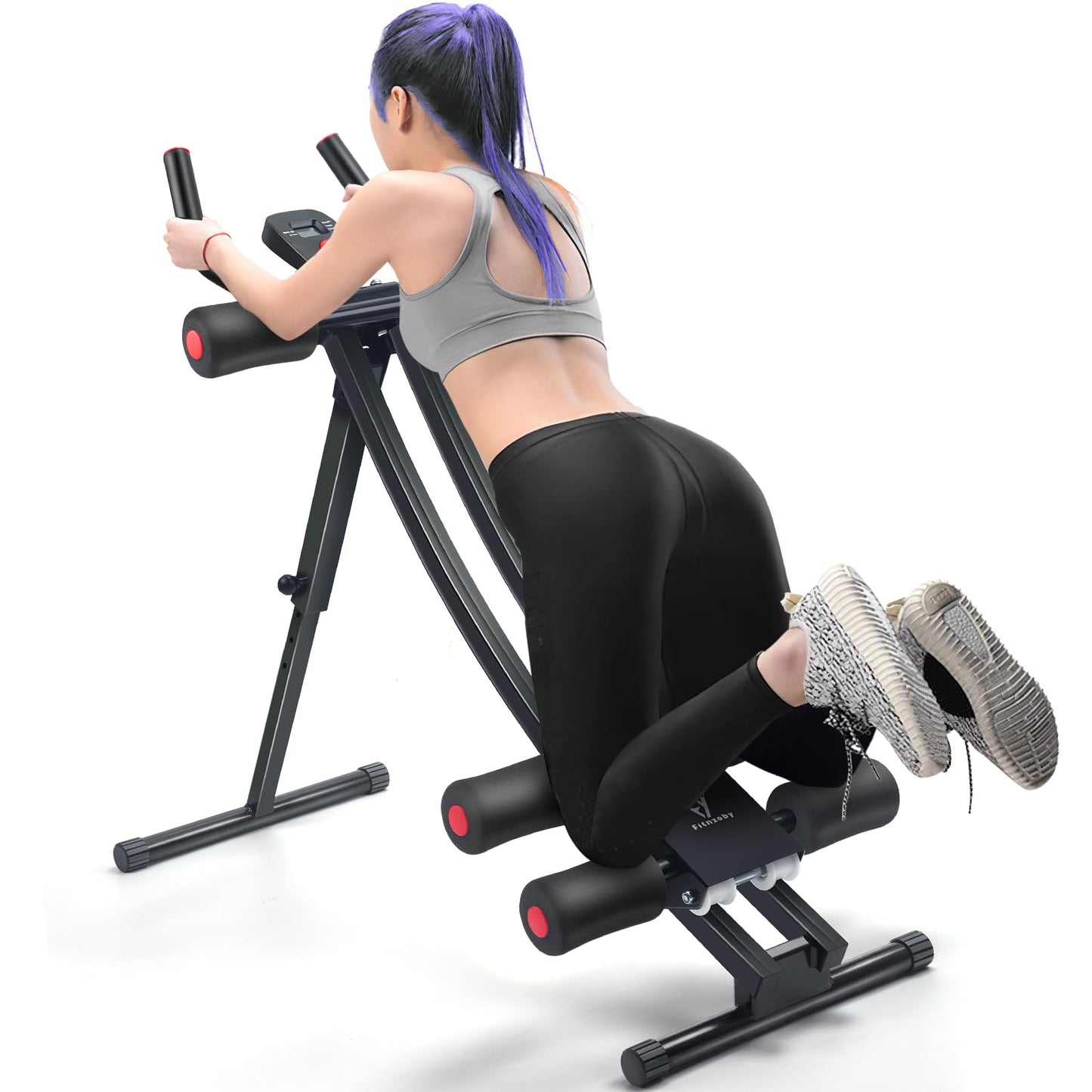Fitnzoby Abdominal Trainers, Adjustable AB Machine at Home or Gym for Core Strength Training, Ab Cruncher Foldable Fitness Gear for Men and Women Exercise &Workout