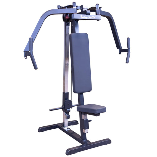 Body-Solid (GPM65B) Dual Function PEC Machine - Plate Loaded, Adjustable Chest, Back & Shoulder Workout Equipment, Black