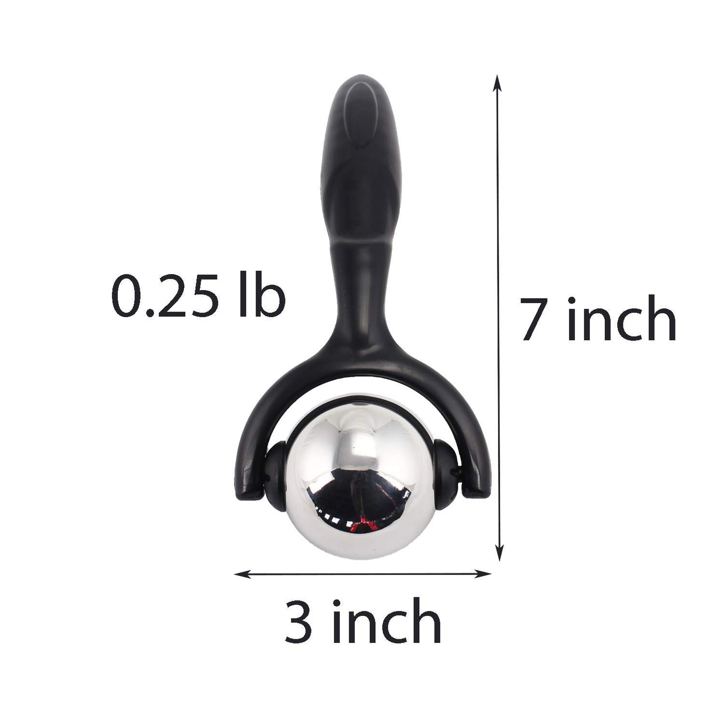 Vinyl Quote Me Roller Massage Ball - Ergonomic Handle Cold Warm Compression Temperature Keeper Stainless Steel Muscle Pain Relief Body Neck Shoulder Back Leg Calf Therapy Ice Heat Hot-Roller Stick