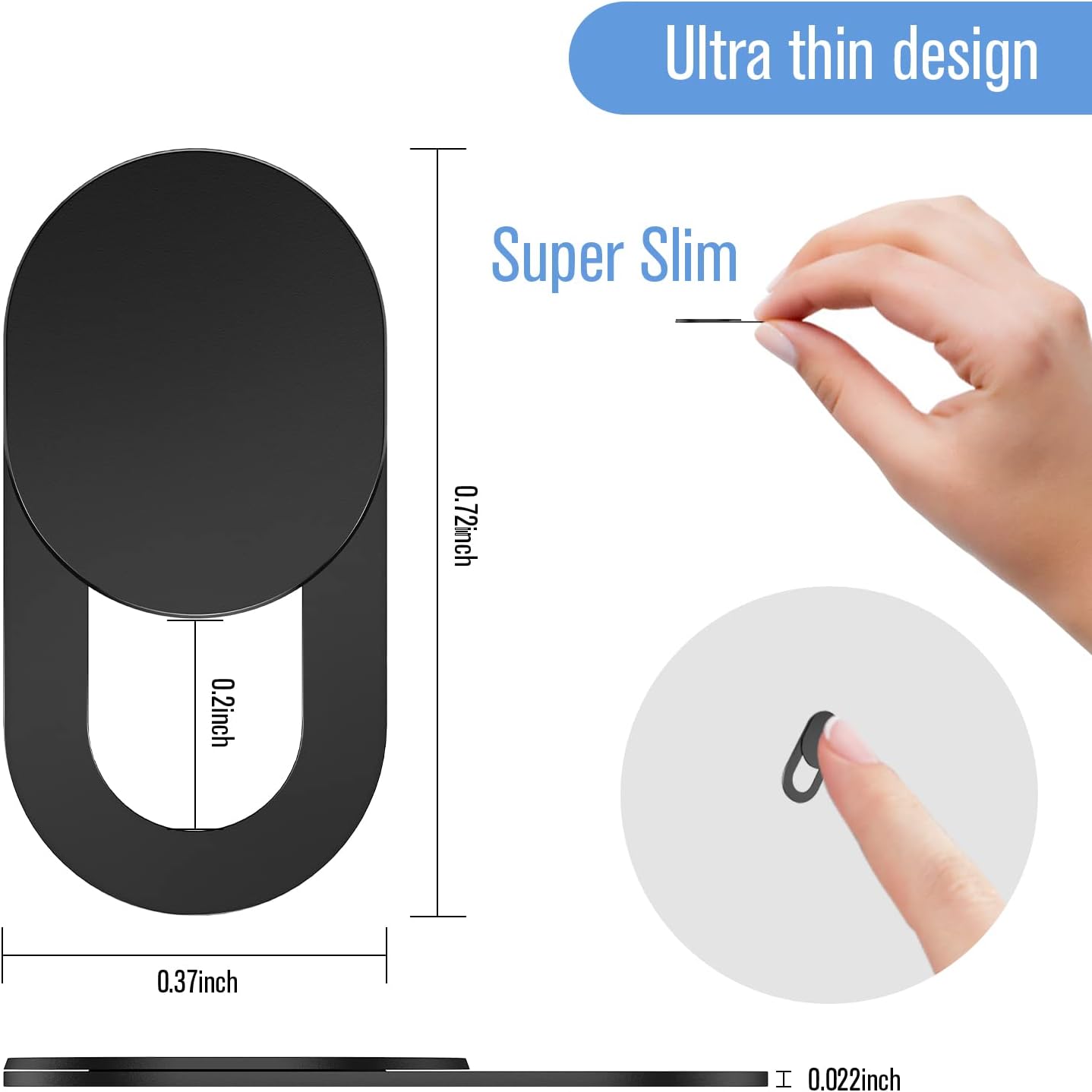 Toojcc [8 Pack] 0.022in Laptop Camera Cover Slide, Ultra-Thin Webcam Cover Compatible with Camera