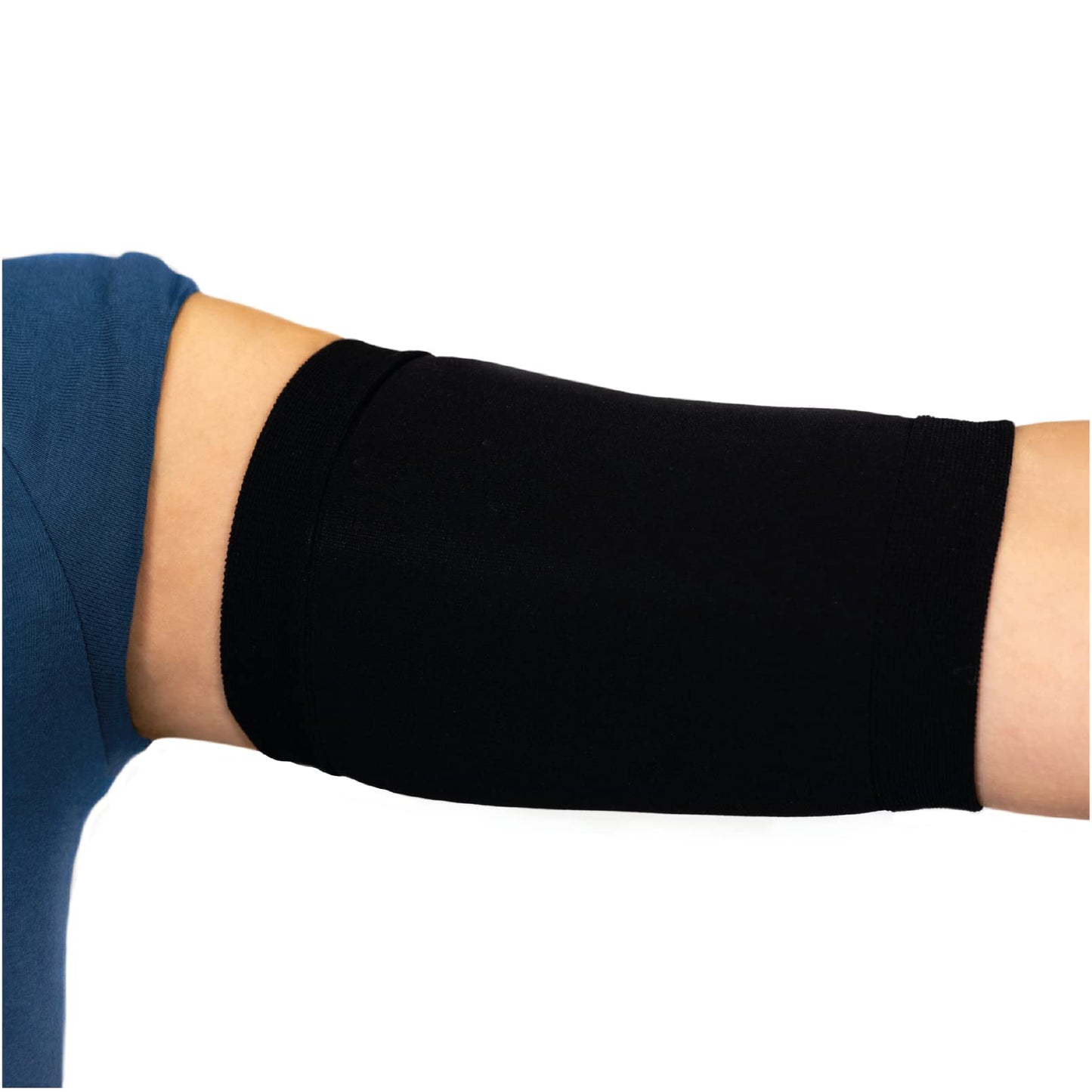 Linphelle Coverpicc PICC Line Cover – Fashionable Upper Arm Cover – Soft, Microfiber Arm Sleeve to Protect PICC Lines, Black, Size Small