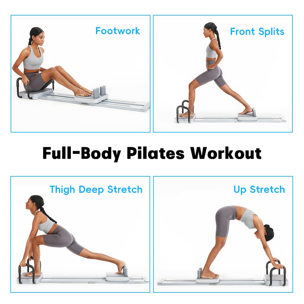 Fairgom Pilates Reformer, Multifunctional Pilates Equipment for Abs Workout and Leg Exercise, Ski Machine, Pilates Board for Home Gym Full Body Workout